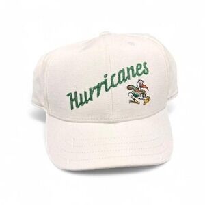 Adidas Miami Hurricanes Baseball Cap White One Size Fits Most Adjustable Strap‎